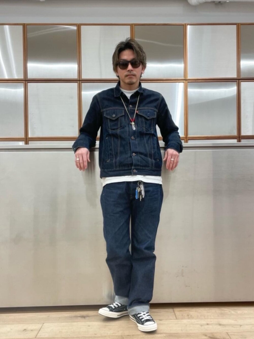 京都くんさんの「デニムトラッカージャケット（HYSTERIC GLAMOUR）」を使ったコーディネート