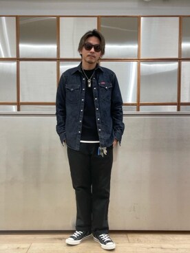 「でにむ」｜「アイテム（チノパンツ）」を使った、京都くんさん（メンズ・172cm）の冬コーディネート