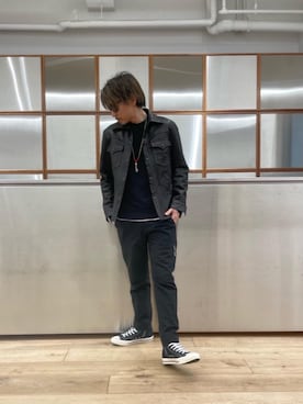 「ウエスタンシャツ」｜「アイテム（その他アウター）」を使った、京都くんさん（メンズ・172cm）の春コーディネート