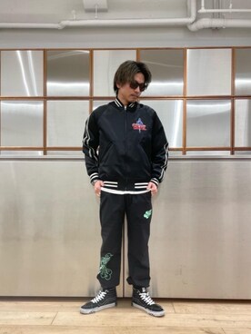 「90'sコーデ」｜「アイテム（ブルゾン）」を使った、京都くんさん（メンズ・172cm）の春コーディネート