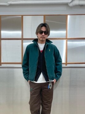 「90'sコーデ」｜「アイテム（ブルゾン）」を使った、京都くんさん（メンズ・172cm）の春コーディネート