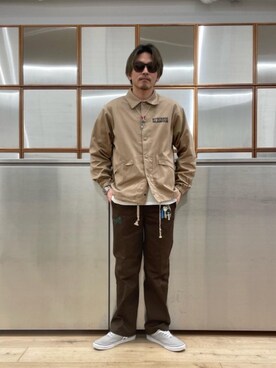 「90'sコーデ」｜「アイテム（ブルゾン）」を使った、京都くんさん（メンズ・172cm）の春コーディネート