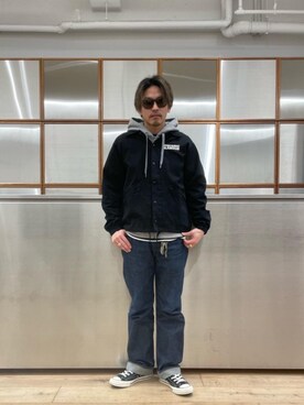 「90'sコーデ」｜「アイテム（ブルゾン）」を使った、京都くんさん（メンズ・172cm）の春コーディネート