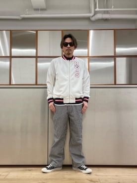 「らふこーで」｜「アイテム（ジャージ）」を使った、京都くんさん（メンズ・172cm）の春コーディネート