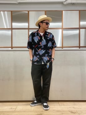 「ロックコーデ」｜「アイテム（帽子）」を使った、京都くんさん（メンズ・172cm）の春コーディネート