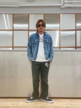 「でにむ」｜「アイテム（チノパンツ）」を使った、京都くんさん（メンズ・172cm）の夏コーディネート