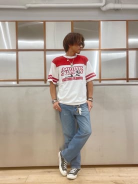 「ﾋﾞｯｸﾞｼﾙｴｯﾄ」｜京都くんさん（メンズ・172cm）の夏コーディネート