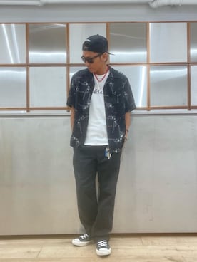 「でにむ」｜「アイテム（チノパンツ）」を使った、京都くんさん（メンズ・172cm）の夏コーディネート