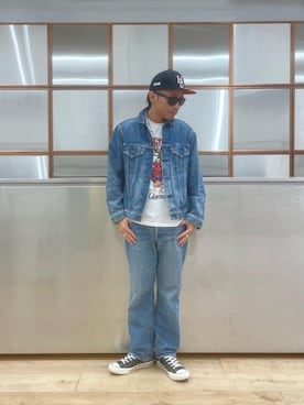 「90'sコーデ」｜「アイテム（ジャケット/アウター）」を使った、京都くんさん（メンズ・172cm）の夏コーディネート