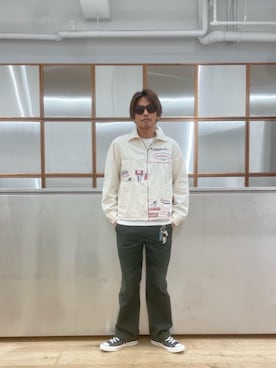 「90'sコーデ」｜「アイテム（ジャケット/アウター）」を使った、京都くんさん（メンズ・172cm）の夏コーディネート