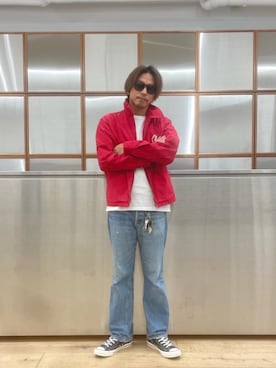 「90'sコーデ」｜「アイテム（ジャケット/アウター）」を使った、京都くんさん（メンズ・172cm）の秋コーディネート