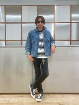 「90'sコーデ」｜「アイテム（ジャケット/アウター）」を使った、京都くんさん（メンズ・172cm）の秋コーディネート
