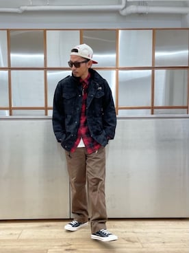 「HYSTERIC GLAMOUR（ヒステリックグラマー）のアイテム（シャツ/ブラウス）」を使った、京都くんさん（メンズ・172cm）の秋コーディネート