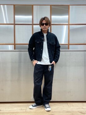 「でにむ」｜「アイテム（チノパンツ）」を使った、京都くんさん（メンズ・172cm）の秋コーディネート
