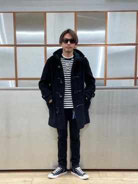 「スキニー」｜「アイテム（その他アウター）」を使った、京都くんさん（メンズ・172cm）の冬コーディネート