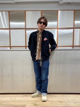 「シャツ 」｜「アイテム（その他アウター）」を使った、京都くんさん（メンズ・172cm）の冬コーディネート
