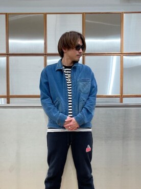 「でにむ」｜「アイテム（スウェットパンツ）」を使った、京都くんさん（メンズ・172cm）の冬コーディネート