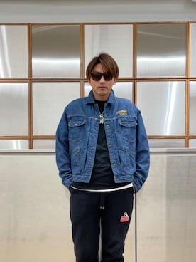 「らふこーで」｜「アイテム（スウェットパンツ）」を使った、京都くんさん（メンズ・172cm）の春コーディネート