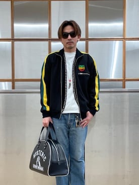 「アイテム（ジャージ）」を使った、京都くんさん（メンズ・172cm）の春コーディネート