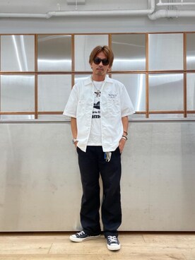「エンジニアシャツ」｜京都くんさん（メンズ・172cm）の夏コーディネート