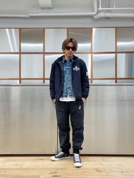 「らふこーで」｜「アイテム（その他アウター）」を使った、京都くんさん（メンズ・172cm）の秋コーディネート