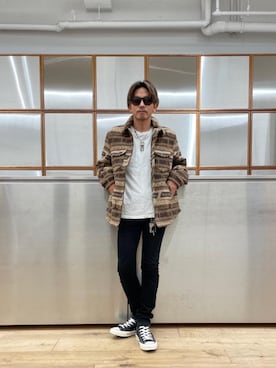 「アイテム（ブルゾン）」を使った、京都くんさん（メンズ・172cm）の秋コーディネート