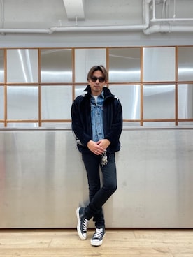 「スキニー」｜「アイテム（その他アウター）」を使った、京都くんさん（メンズ・172cm）の秋コーディネート
