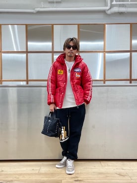 「撥水」｜「アイテム（ブルゾン）」を使った、京都くんさん（メンズ・172cm）の冬コーディネート