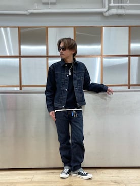 「でにむ」｜「アイテム（スウェット）」を使った、京都くんさん（メンズ・172cm）の冬コーディネート
