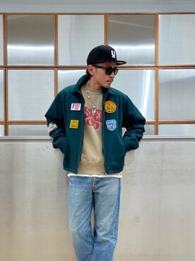 「でにむ」｜「アイテム（スウェット）」を使った、京都くんさん（メンズ・172cm）の冬コーディネート
