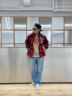 「でにむ」｜「アイテム（スウェット）」を使った、京都くんさん（メンズ・172cm）の冬コーディネート