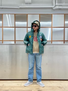 「でにむ」｜「アイテム（スウェット）」を使った、京都くんさん（メンズ・172cm）の冬コーディネート