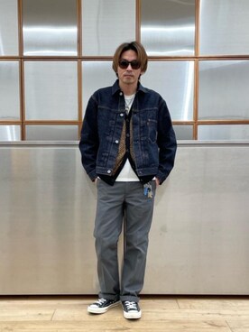 「でにむ」｜「アイテム（ブルゾン）」を使った、京都くんさん（メンズ・172cm）の冬コーディネート