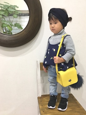 「おんなのこコーデ」｜「アイテム（キャミソール）」を使った、himacoさん（キッズ・90cm）の冬コーディネート
