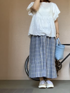 「Wordtrobe（ワードトローブ）のアイテム」を使った、mmmさん（レディース・149cm）の夏コーディネート