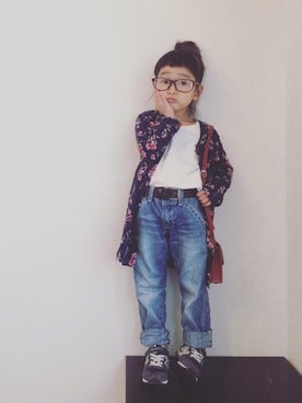 peachさん（キッズ・100cm）の冬コーディネート