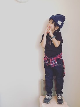 peachさん（キッズ・110cm）の秋コーディネート