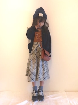 peachさん（キッズ・120cm）の秋コーディネート
