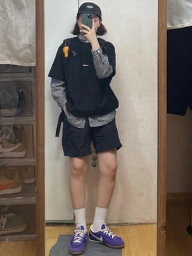 「LMCのアイテム（帽子）」を使った、young_160🇰🇷さん（レディース・160cm）の春コーディネート
