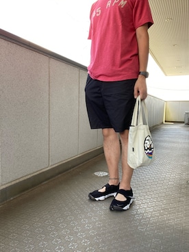 「45R（フォーティファイブアール）のアイテム（Tシャツ/カットソー）」を使った、がじろう♡さん（メンズ・179cm）の夏コーディネート