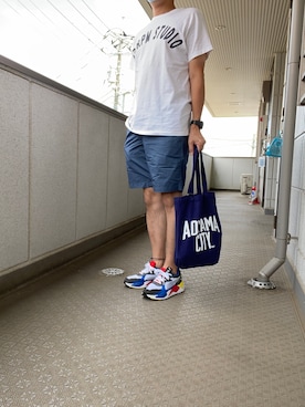 「MR.GENTLEMAN（ミスタージェントルマン）のアイテム（バッグ）」を使った、がじろう♡さん（メンズ・179cm）の夏コーディネート