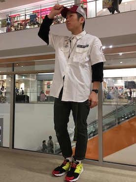 「AVIREX（アヴィレックス）のアイテム（キャップ）」を使った、hayato inoueさん（メンズ・170cm）の春コーディネート