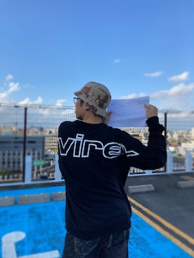 「AVIREX（アヴィレックス）のアイテム（スウェット）」を使った、hayato inoueさん（メンズ・170cm）の秋コーディネート