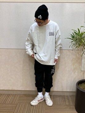 「AVIREX（アヴィレックス）のアイテム（スウェット）」を使った、hayato inoueさん（メンズ・170cm）の秋コーディネート