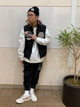 「AVIREX（アヴィレックス）のアイテム（スウェット）」を使った、hayato inoueさん（メンズ・170cm）の秋コーディネート