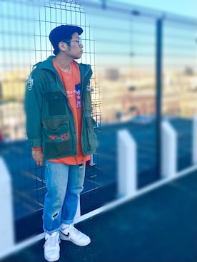 「アイテム（ブルゾン）」を使った、hayato inoueさん（メンズ・172cm・20代）の冬コーディネート