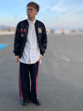 「アイテム（ブルゾン）」を使った、hayato inoueさん（メンズ・172cm・20代）の冬コーディネート