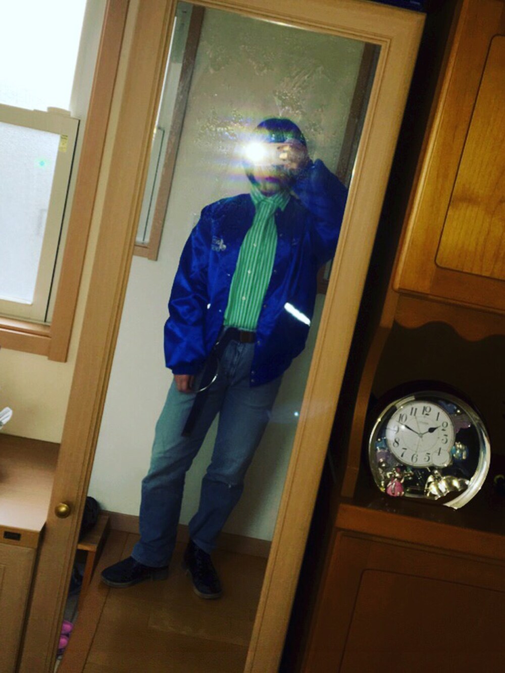 「POLO RALPH LAURENのアイテム（シャツ/ブラウス、グリーン系）」を使った、࿊‍ちゃむら࿊さん（レディース・158cm）の春コーディネートの1枚目の写真