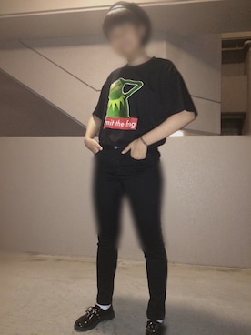 「韓国好きな人と繋がりたい」｜「アイテム（ハンチング/ベレー帽）」を使った、ﾜさん（レディース・164cm）の夏コーディネート