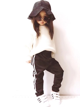  Ꮜ Ꭸ Ꭼ ℕさん（キッズ・90cm）の冬コーディネート